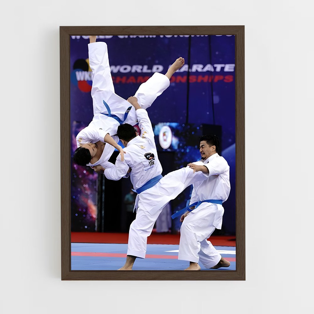 Poster Duel sur Tapis Bleu – affiche Karaté (vue 5)